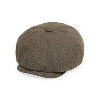Chokore Chokore Herringbone Vintage Baker Boy Cap (Camel)