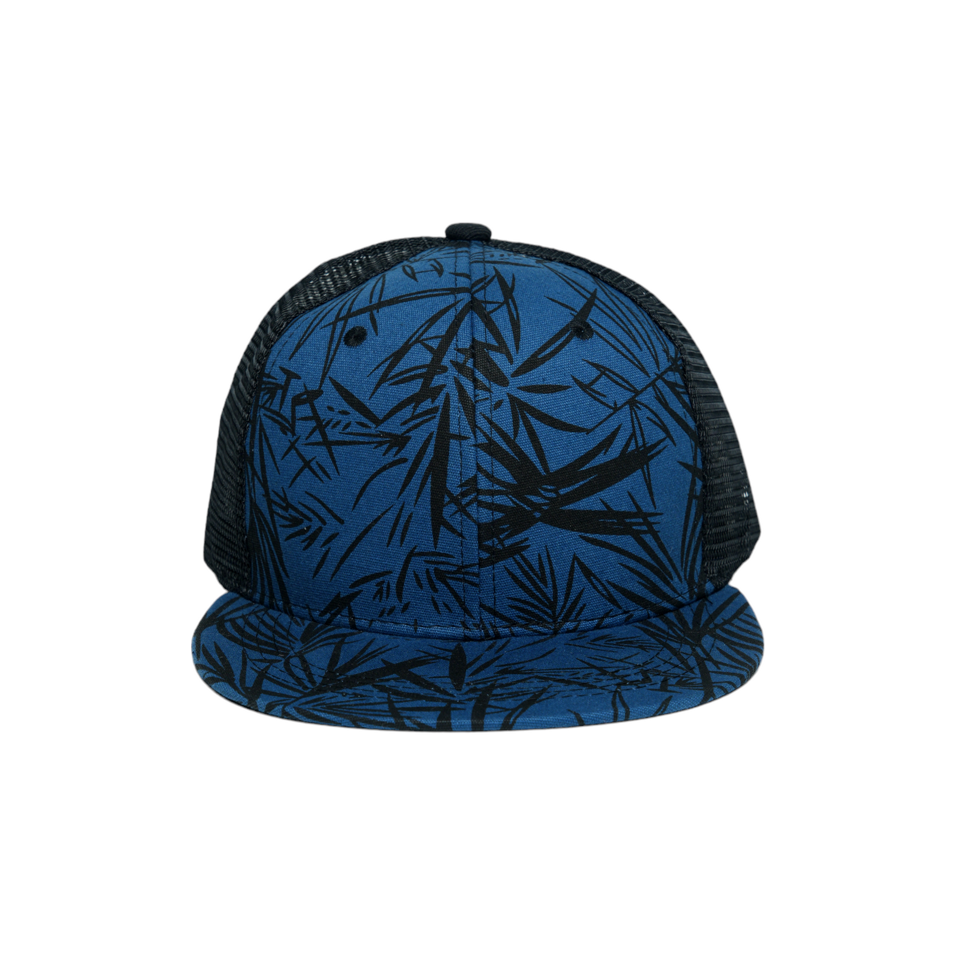 Chokore Chokore Printed Flat Brim Baseball Cap with Mesh Detailing (Blue) Chokore Printed Flat Brim Baseball Cap with Mesh Detailing (Blue) 