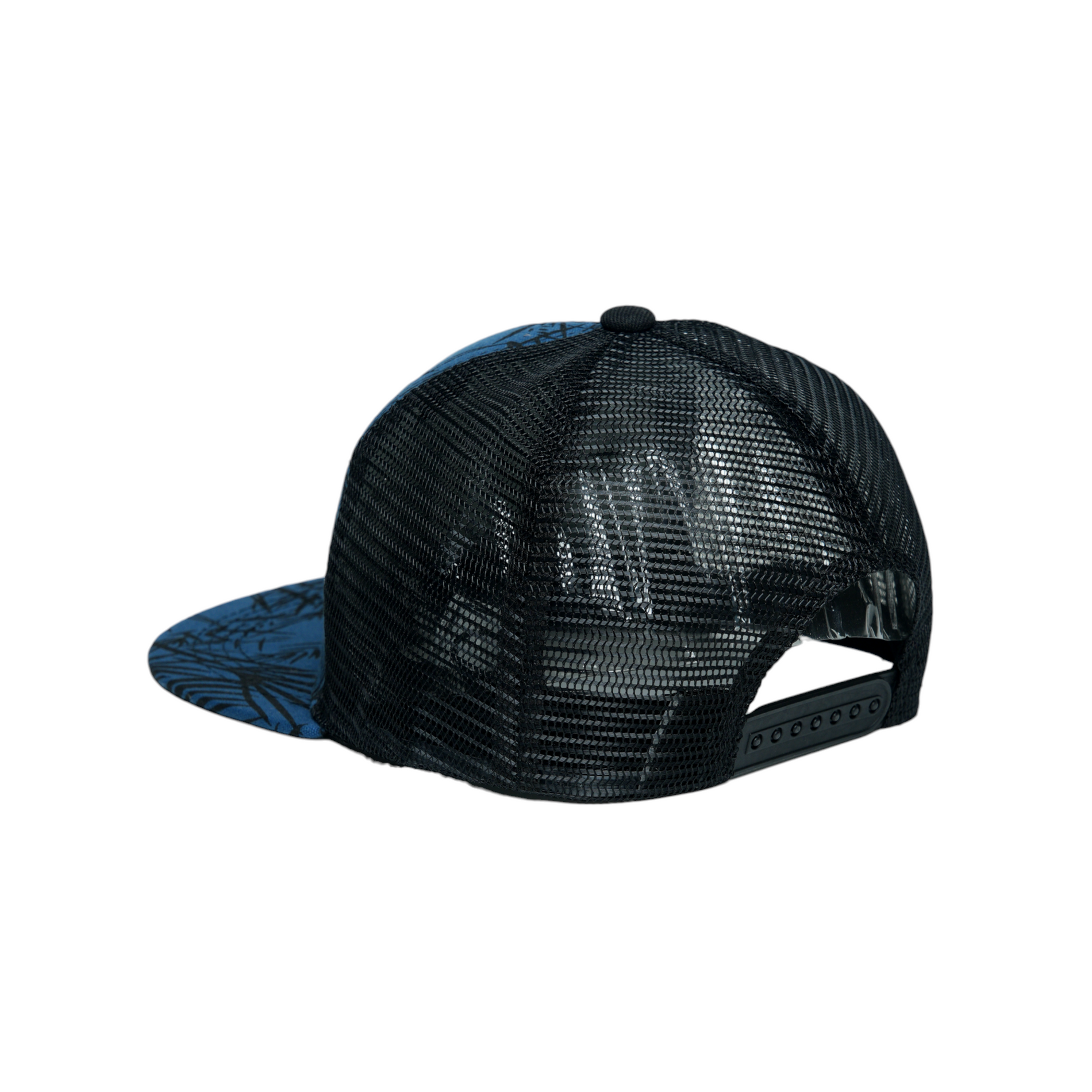 Chokore Chokore Printed Flat Brim Baseball Cap with Mesh Detailing (Blue) Chokore Printed Flat Brim Baseball Cap with Mesh Detailing (Blue) 