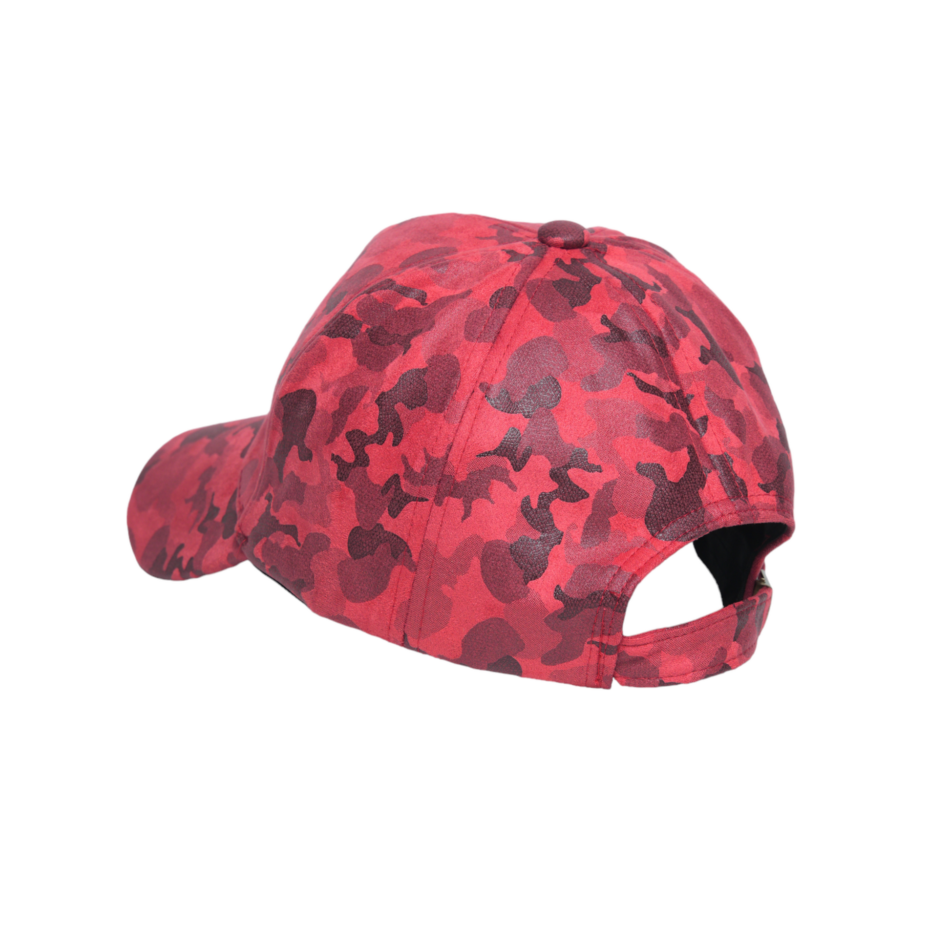 Chokore Chokore Suede Camouflage Curved Brim Baseball Cap (Red) Chokore Suede Camouflage Curved Brim Baseball Cap (Red) 