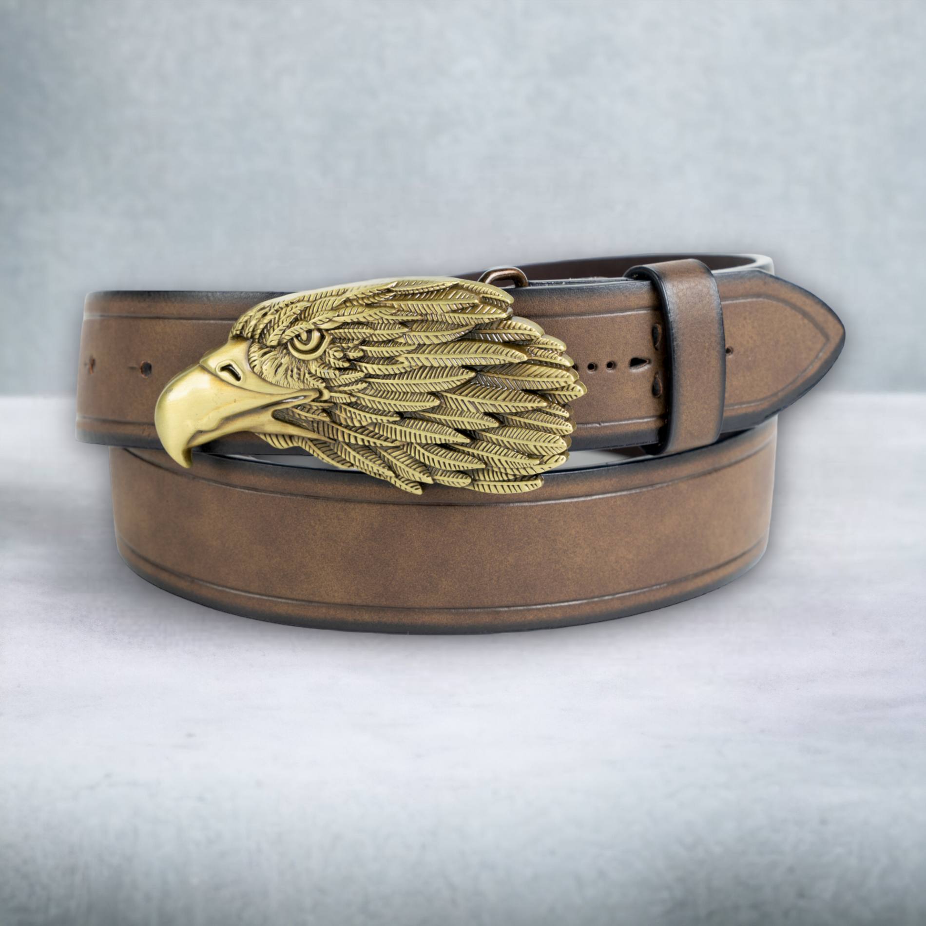 Chokore  Chokore Eagle Head Leather Belt (Brown) 