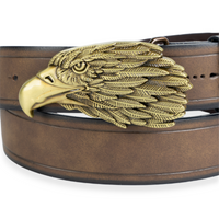 Chokore Chokore Eagle Head Leather Belt (Brown)