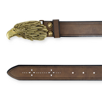 Chokore Chokore Eagle Head Leather Belt (Brown)