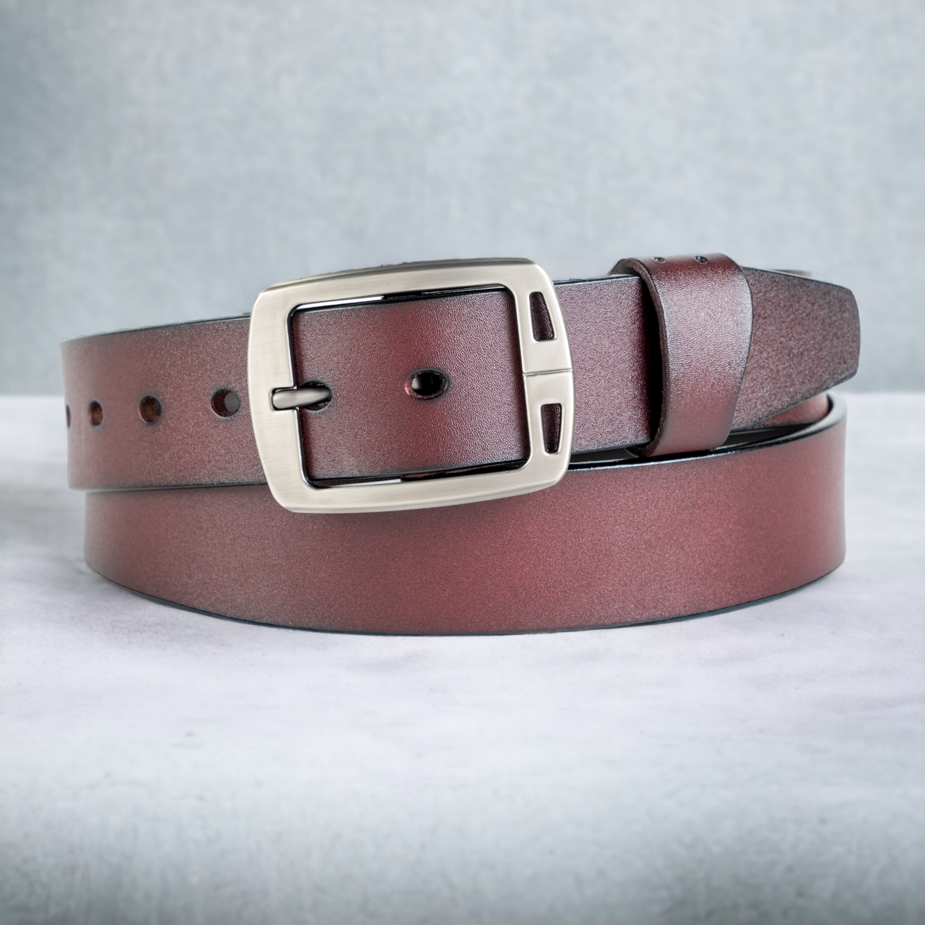 Chokore  Chokore Casual Vegan Leather Belt (Maroon) 