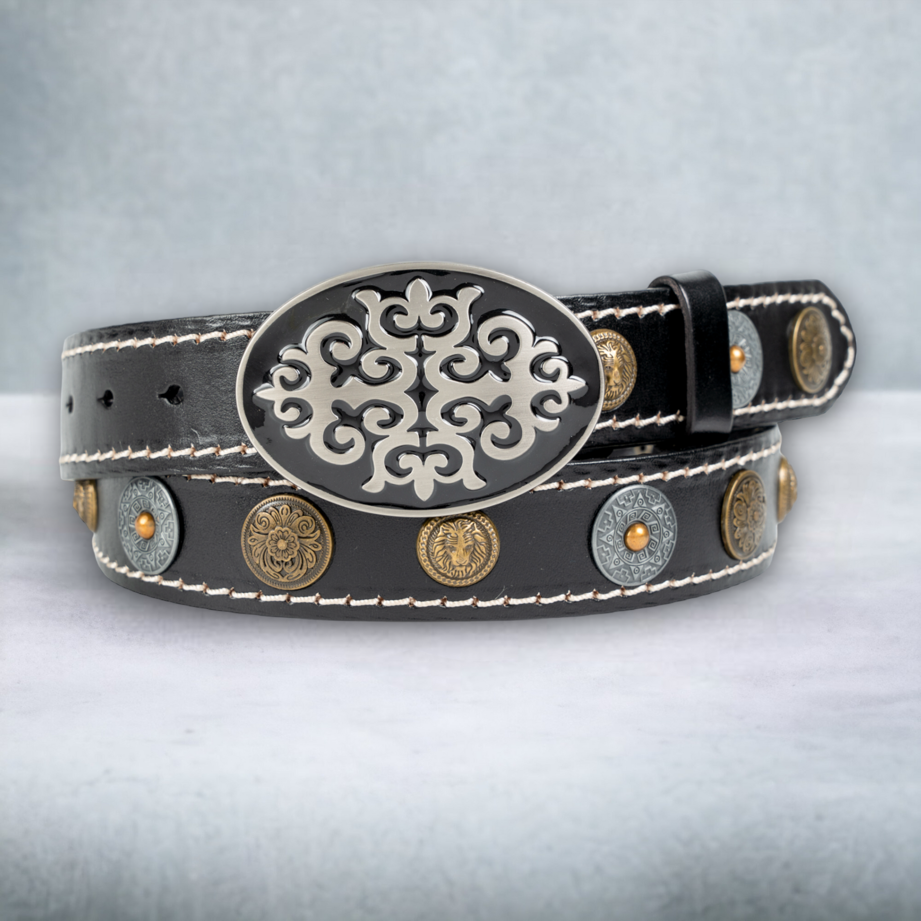 Chokore  Chokore Punk Style Leather Belt (Black) 