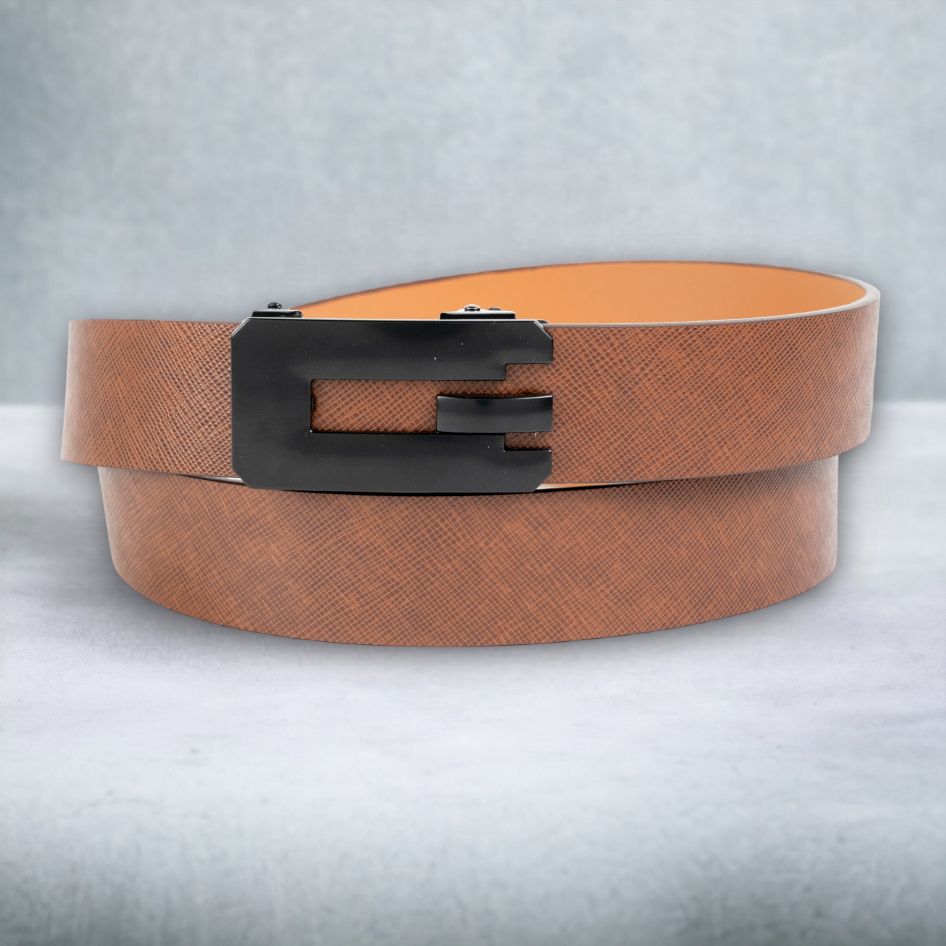 Chokore  Chokore Rubber Stopper Genuine Leather Belt (Brown) 