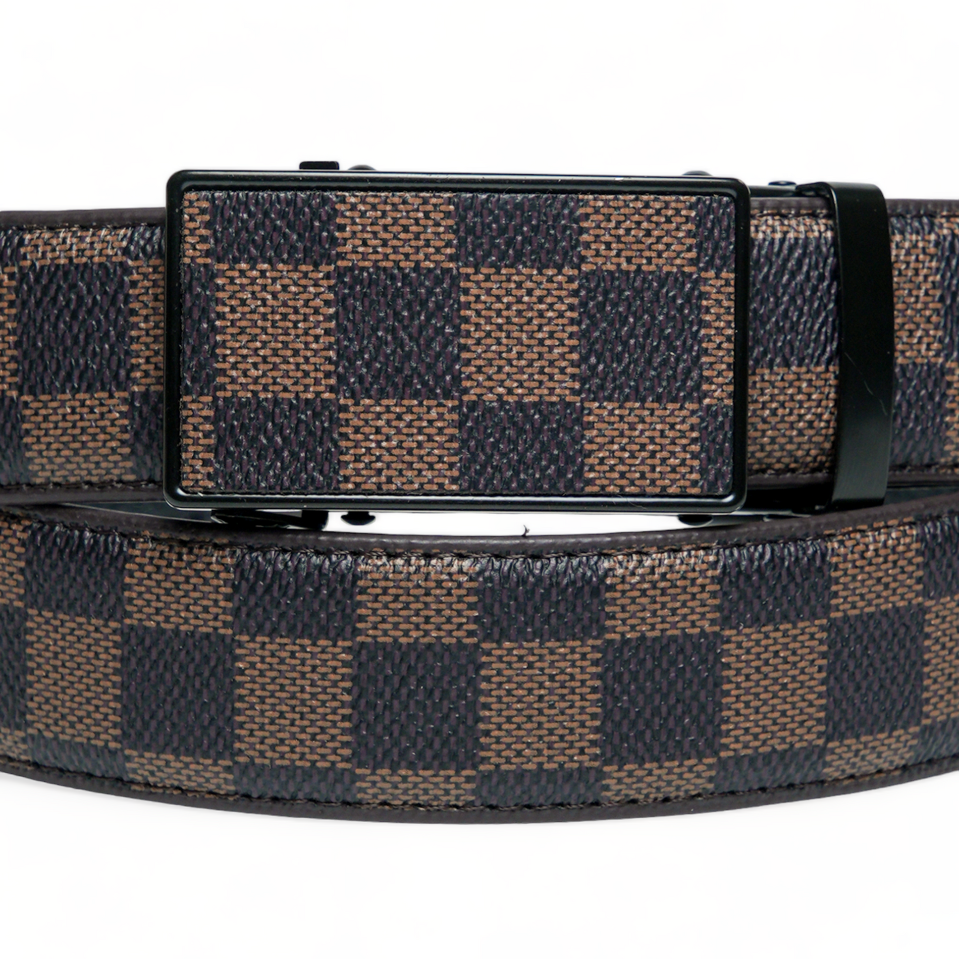 Chokore Chokore Casual Checkered Leather Belt (Brown) Chokore Casual Checkered Leather Belt (Brown) 