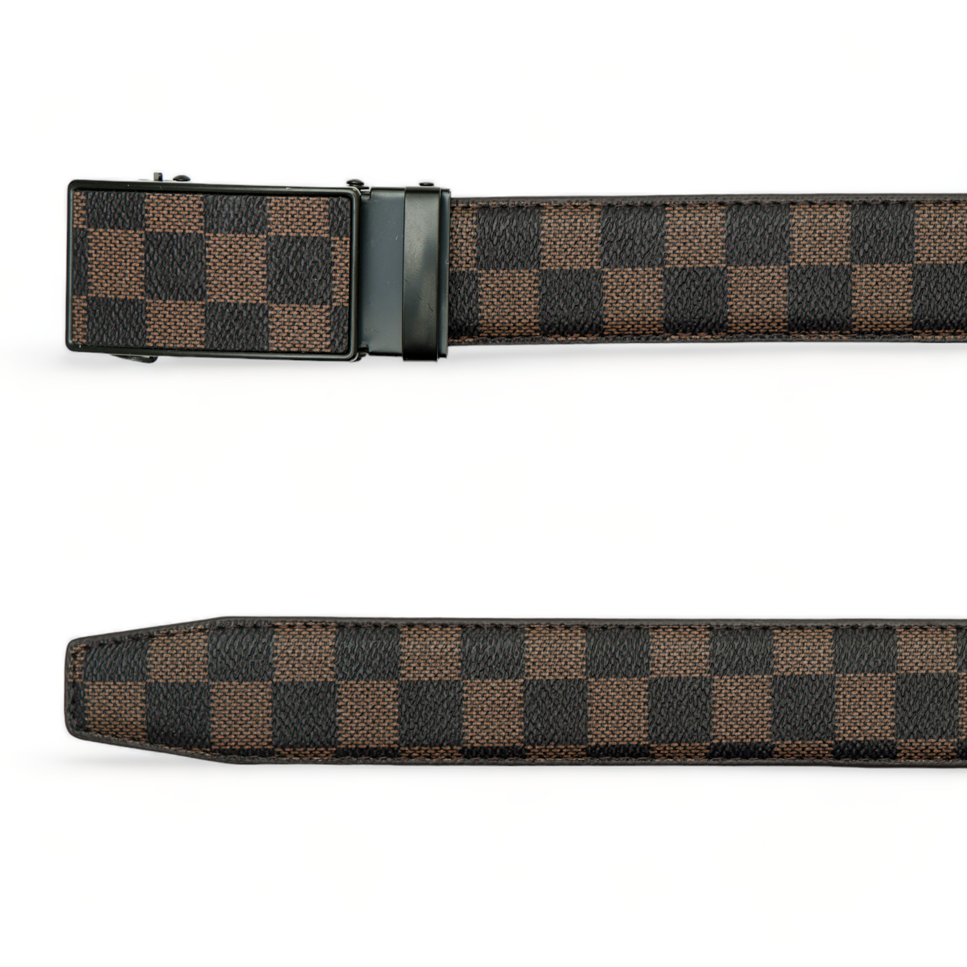 Chokore Chokore Casual Checkered Leather Belt (Brown) Chokore Casual Checkered Leather Belt (Brown) 