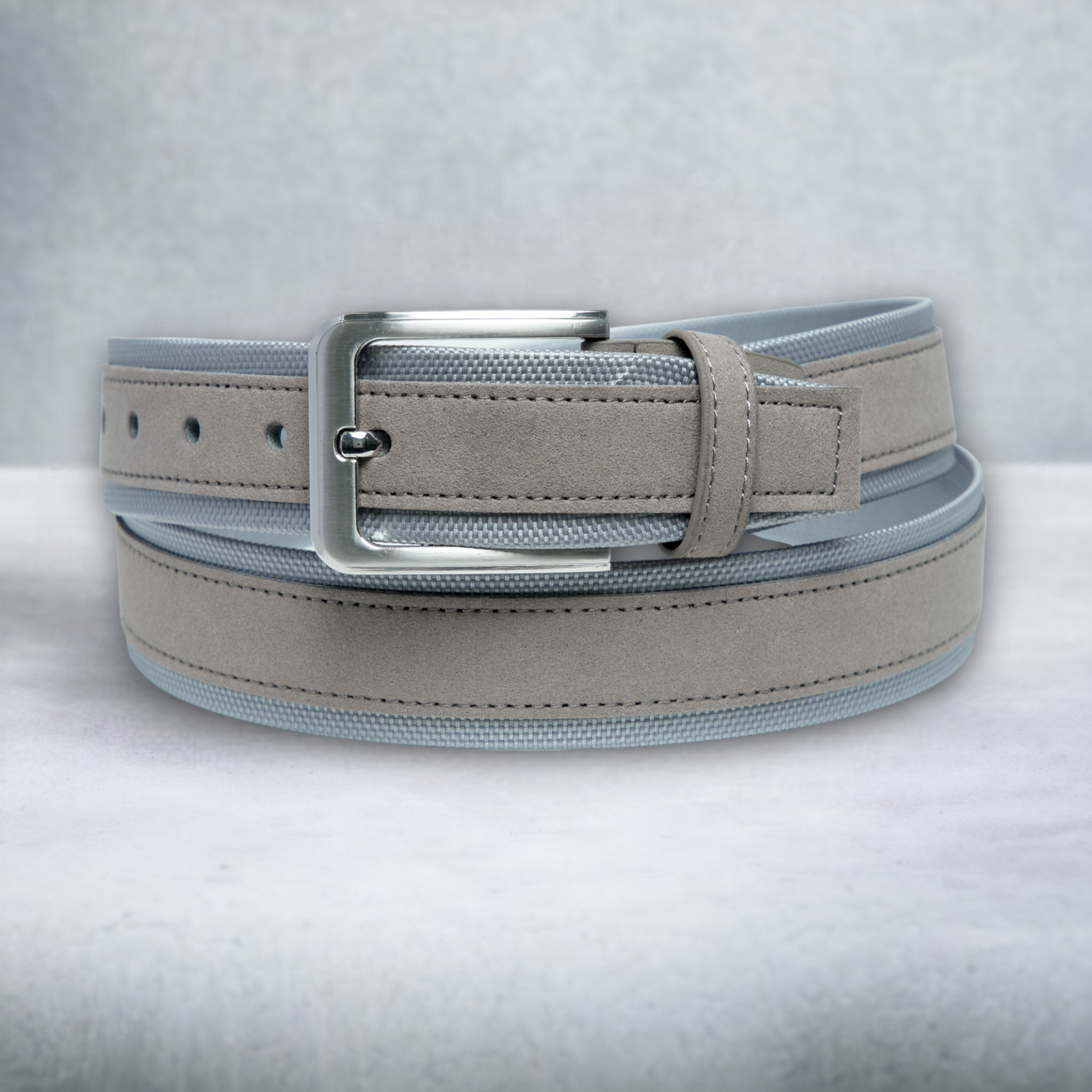 Chokore  Chokore Suede Leather Belt with Canvas Detailing (Gray) 