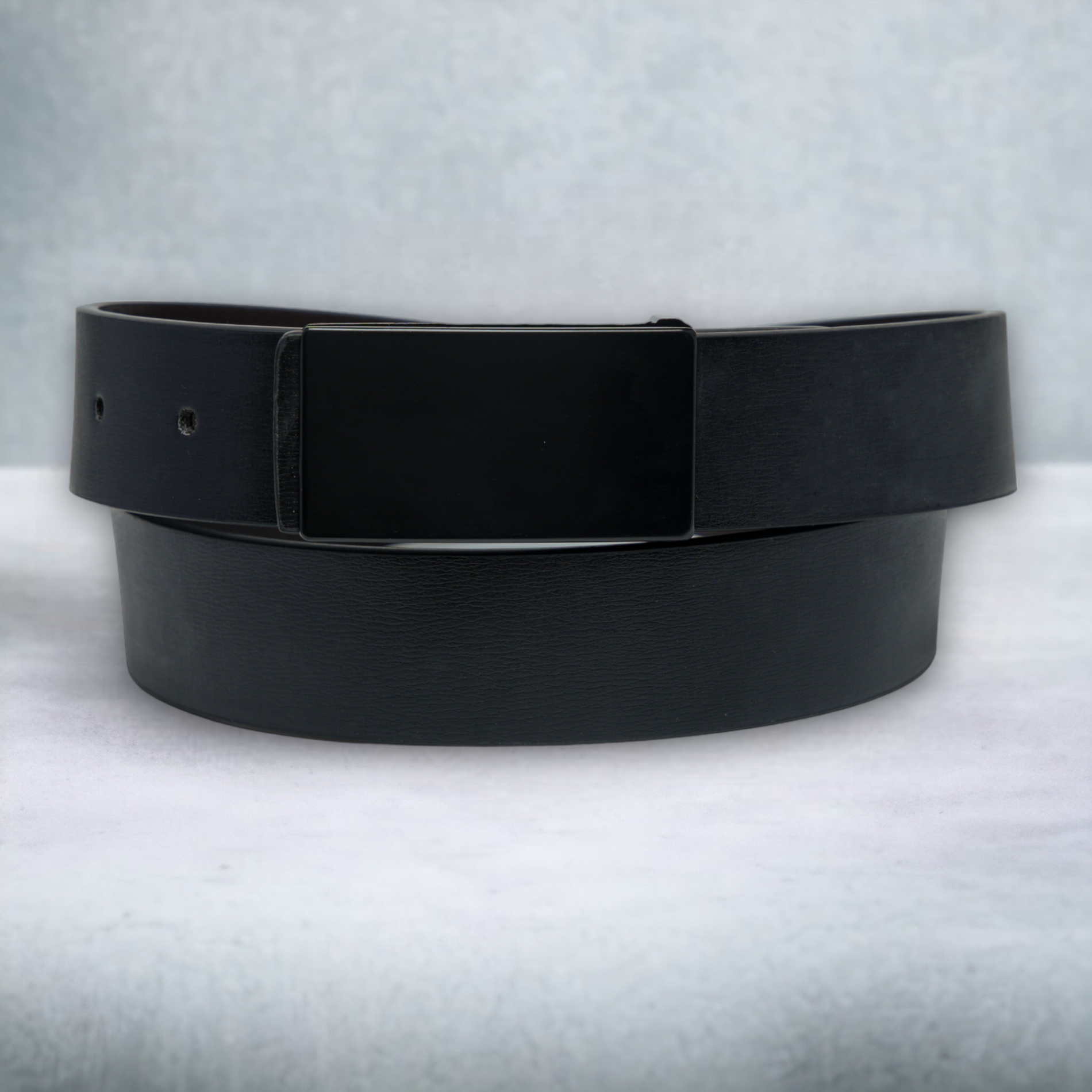 Chokore  Chokore Formal Pure Leather Belt with Plate Buckle (Black) 