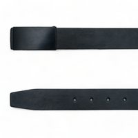 Chokore Chokore Formal Pure Leather Belt with Plate Buckle (Black)