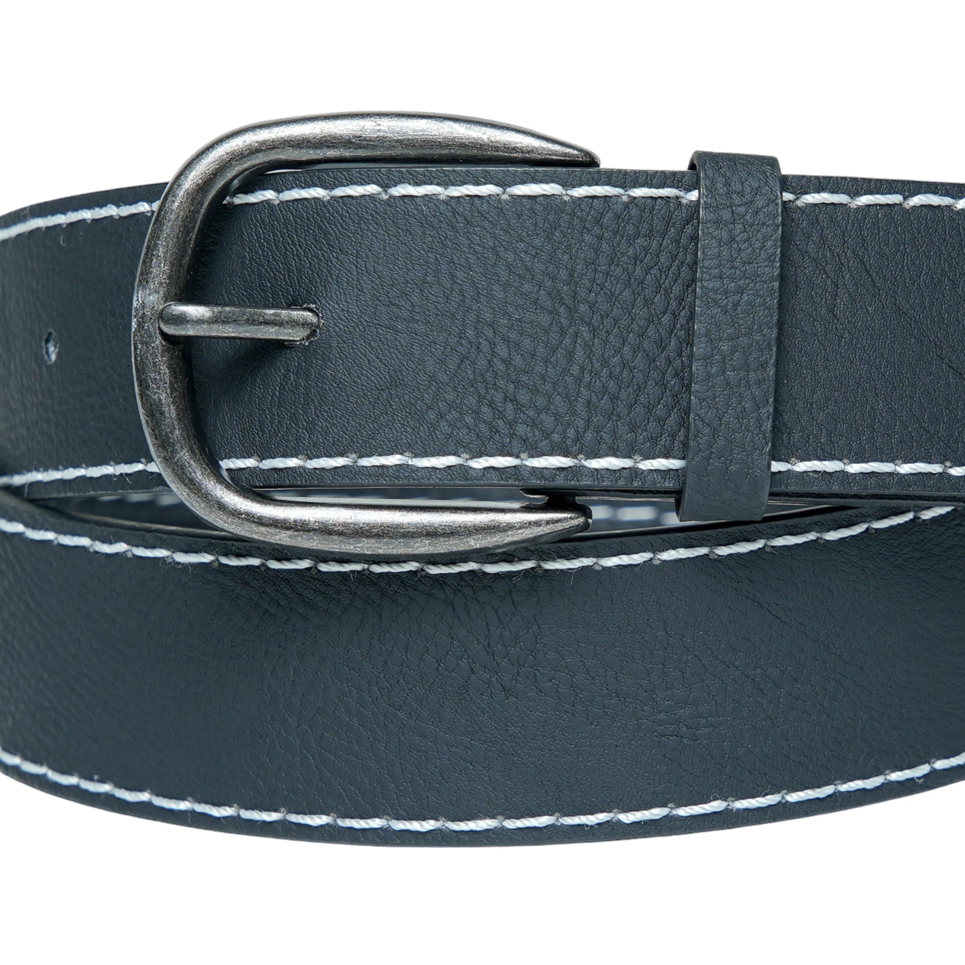 Chokore Chokore White Stitching Design Leather Belt (Black) Chokore White Stitching Design Leather Belt (Black) 