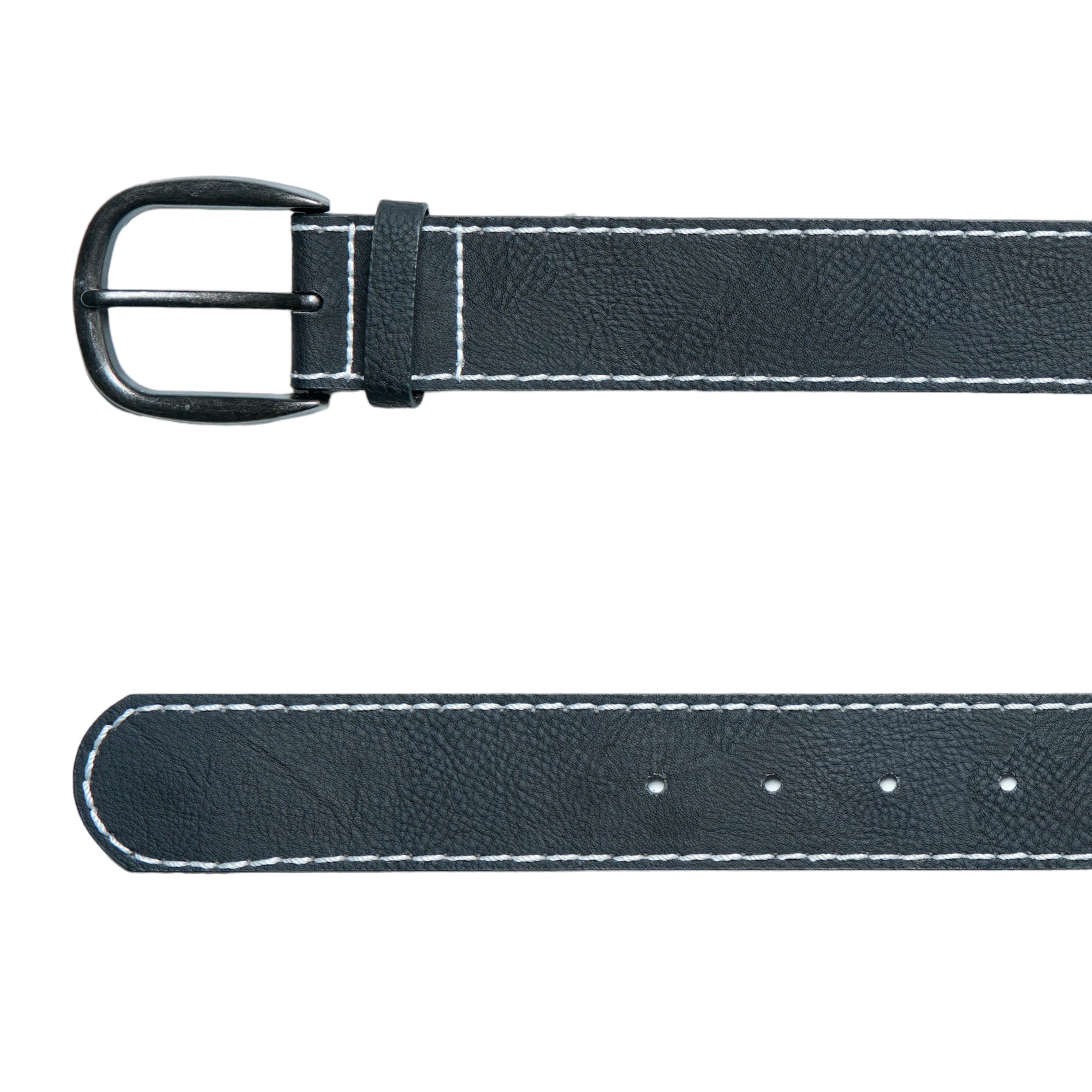 Chokore Chokore White Stitching Design Leather Belt (Black) Chokore White Stitching Design Leather Belt (Black) 