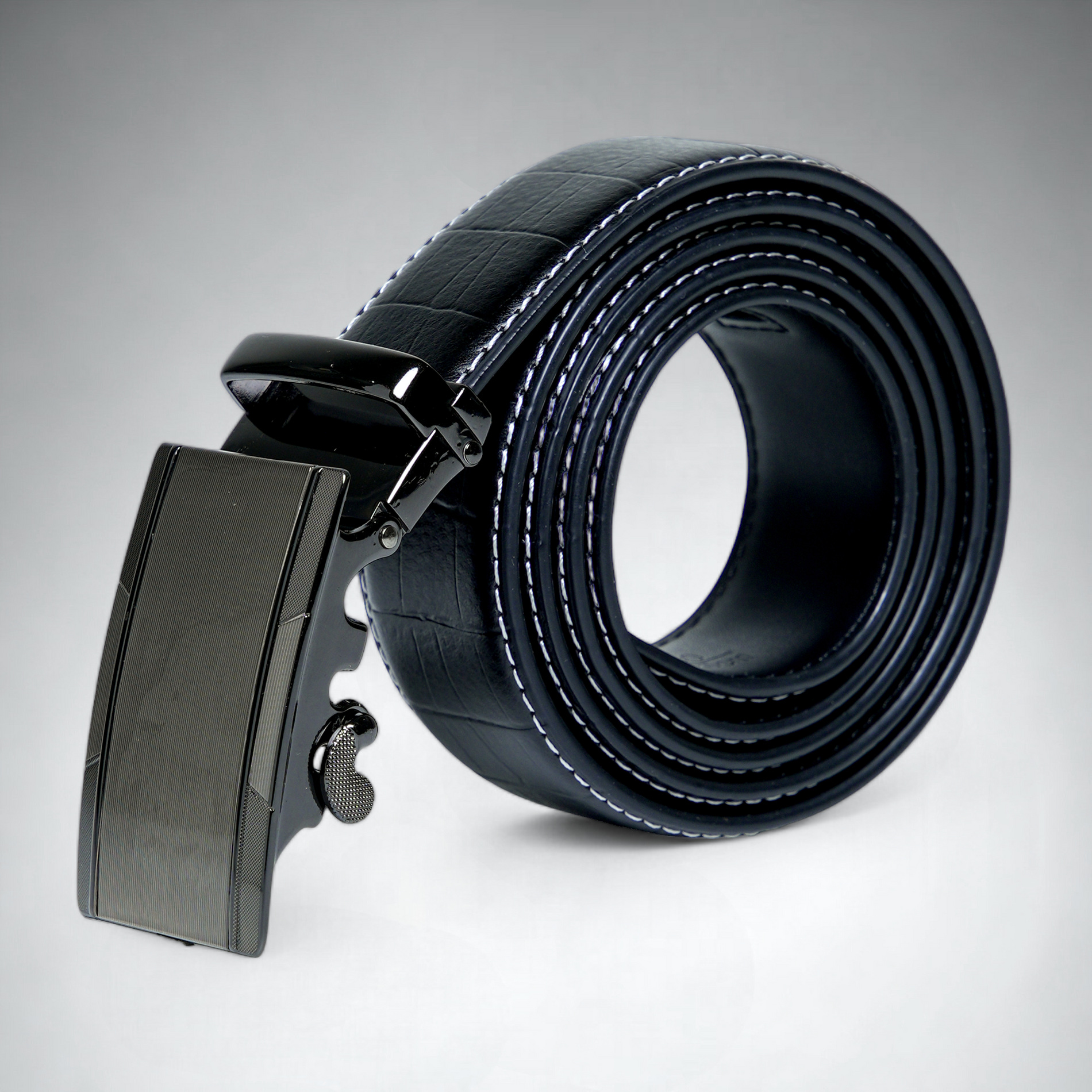 Chokore  Chokore Formal Ratchet Leather Belt (Black) 