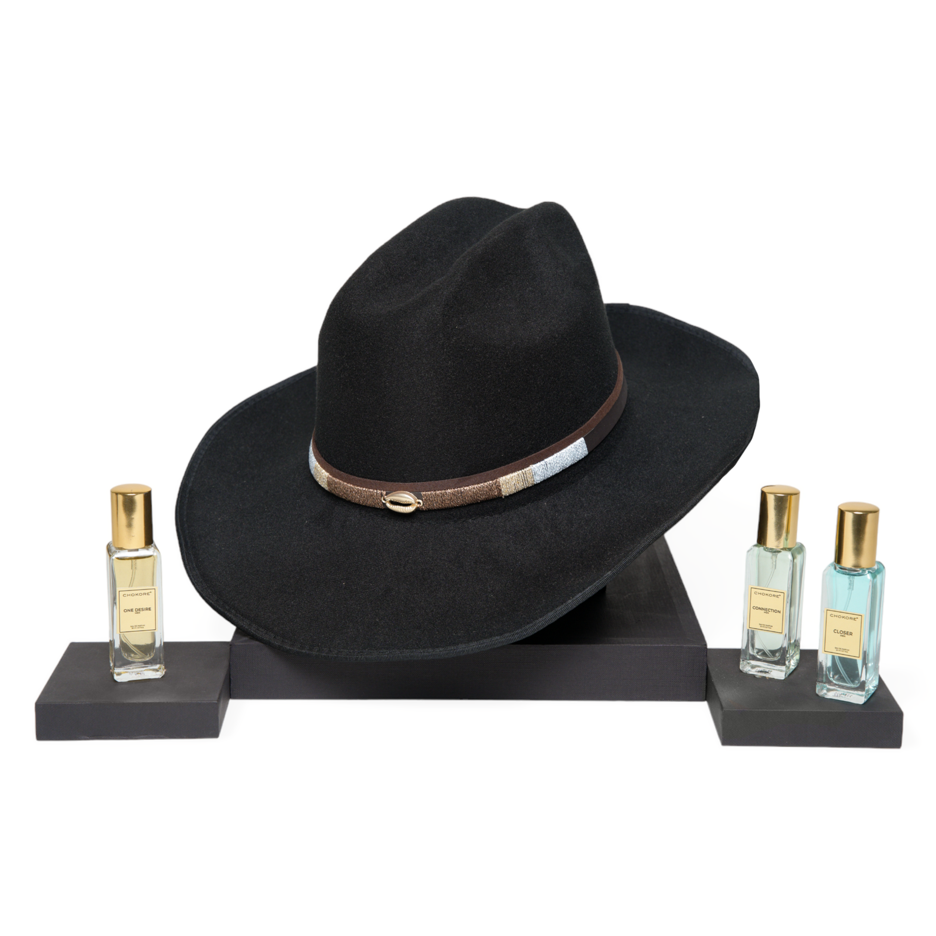 Chokore Chokore Special 2-in-1 Gift Set for Him (Cowboy Hat - Black, & Perfumes Combo) Chokore Special 2-in-1 Gift Set for Him (Cowboy Hat - Black, & Perfumes Combo) 