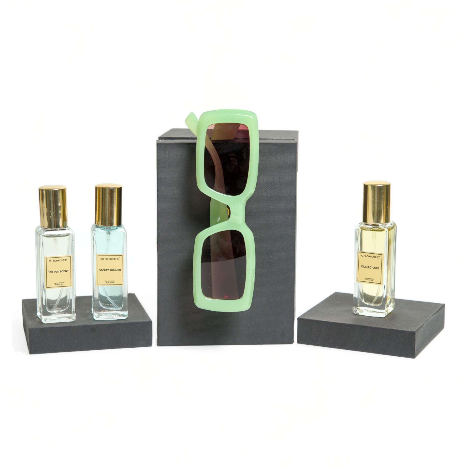 Chokore  Chokore Special 2-in-1 Gift Set for Him/Her (Rectangular Sunglasses, & Perfumes Combo) 