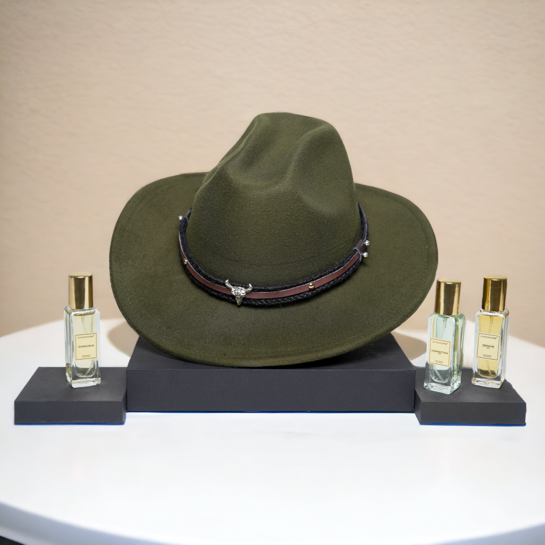 Chokore  Chokore Special 2-in-1 Gift Set for Him (American Cowboy Hat, & Perfumes Combo) 