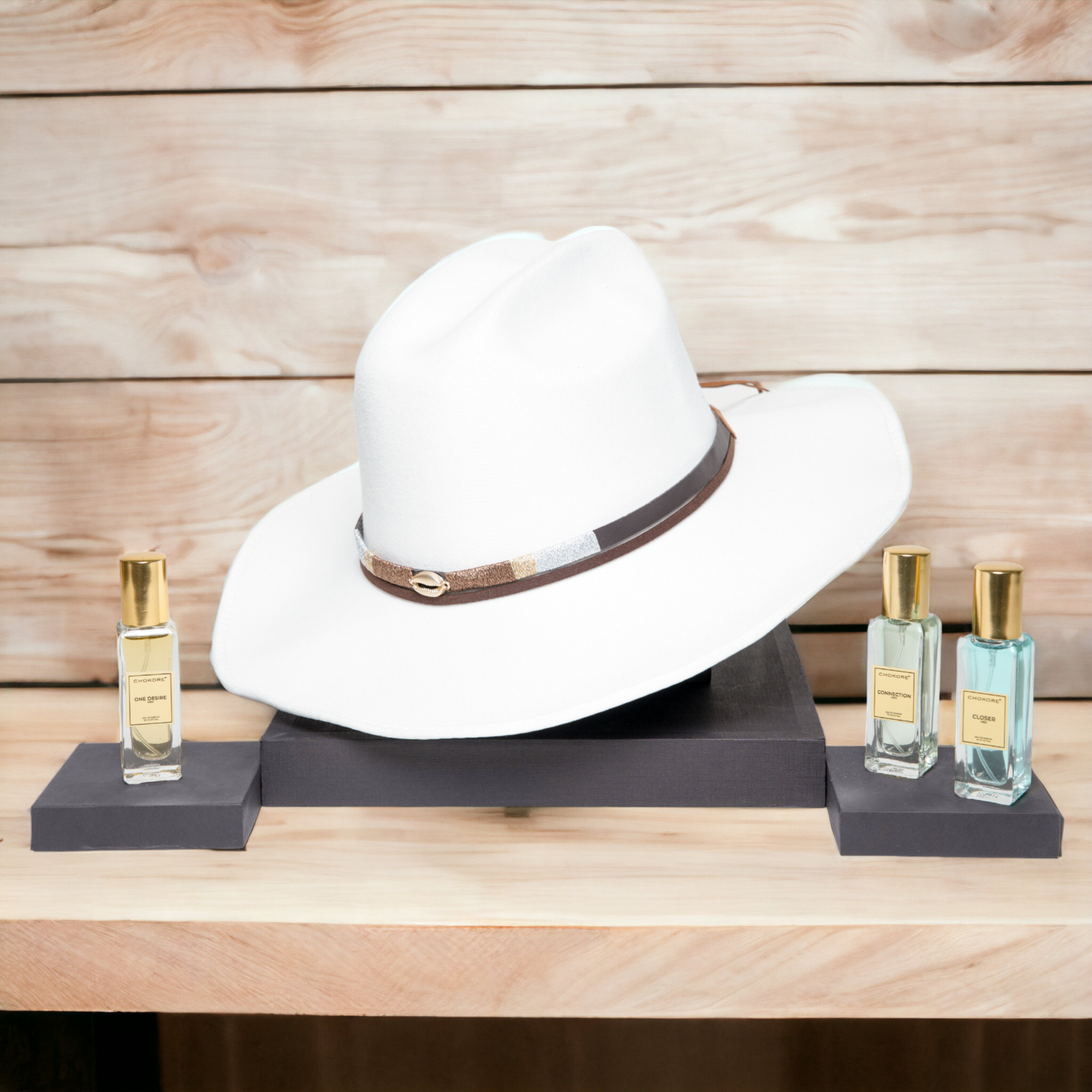 Chokore Chokore Special 2-in-1 Gift Set for Him (Cowboy Hat - White, & Perfumes Combo) Chokore Special 2-in-1 Gift Set for Him (Cowboy Hat - White, & Perfumes Combo) 