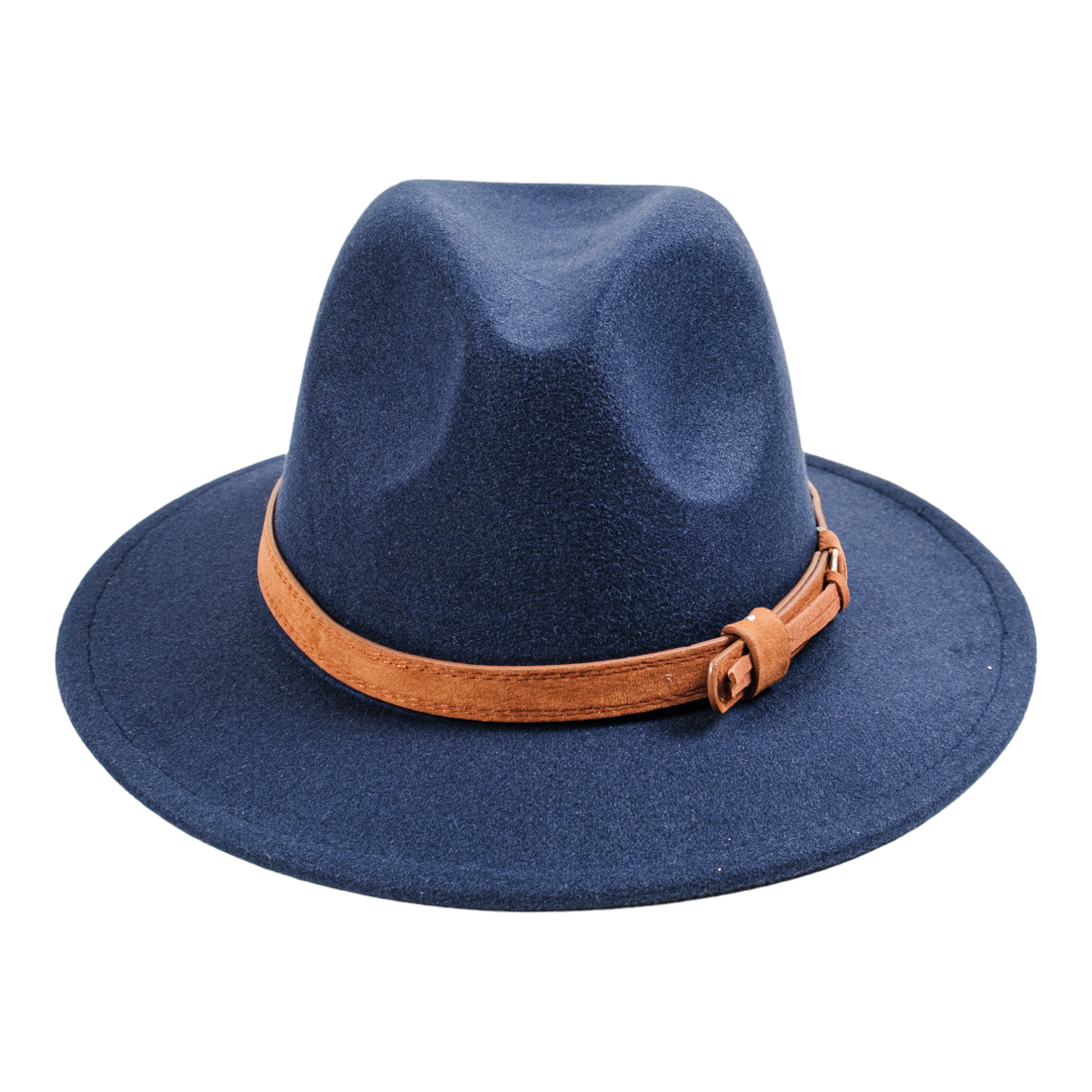 Chokore Chokore Fedora Hat with Vegan Leather Belt (Enamel Blue) Chokore Fedora Hat with Vegan Leather Belt (Enamel Blue) 