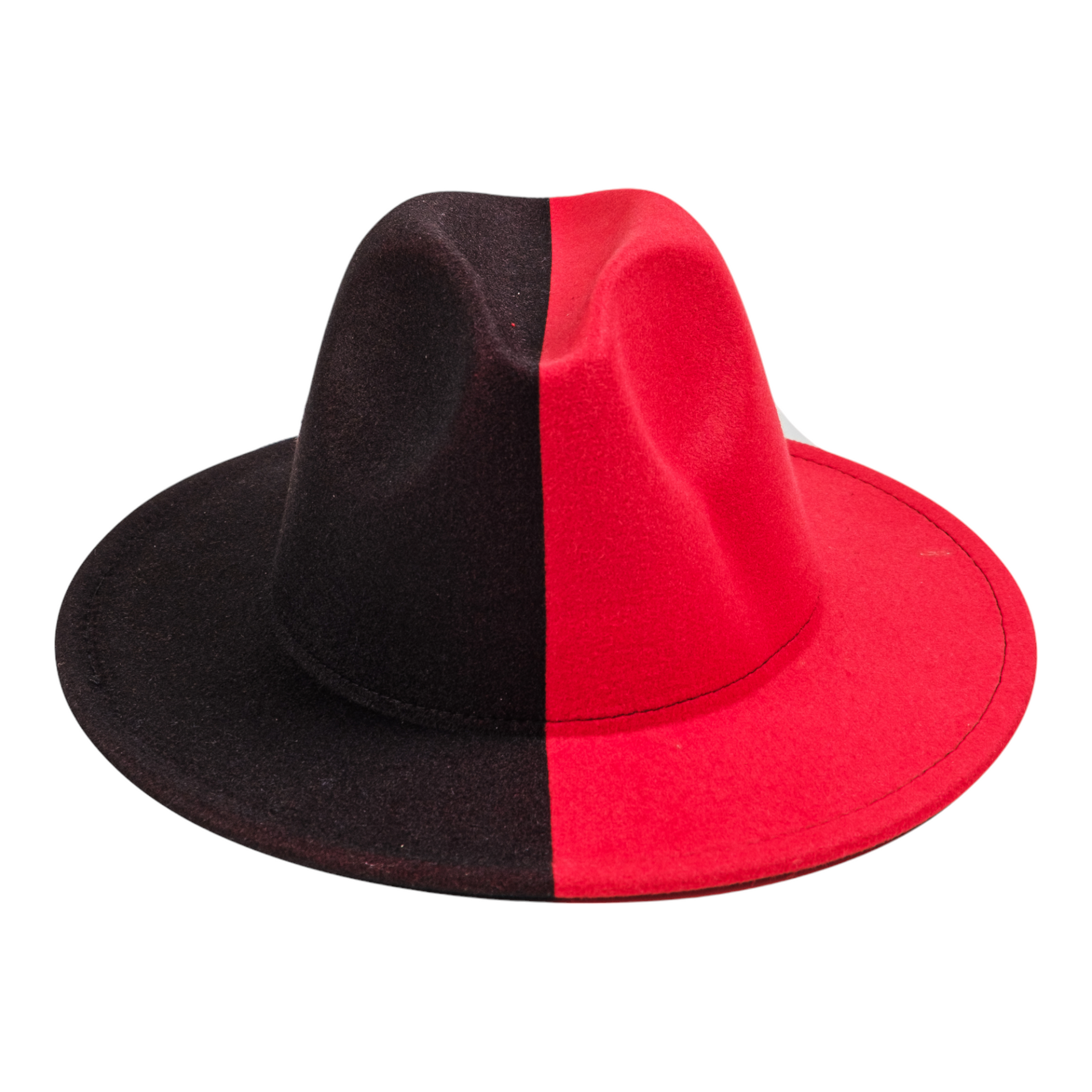 Chokore  Chokore Half and Half Fedora Hat (Red & Black) 