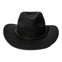 Chokore Chokore Cowboy Hat with Belt Band (Black)