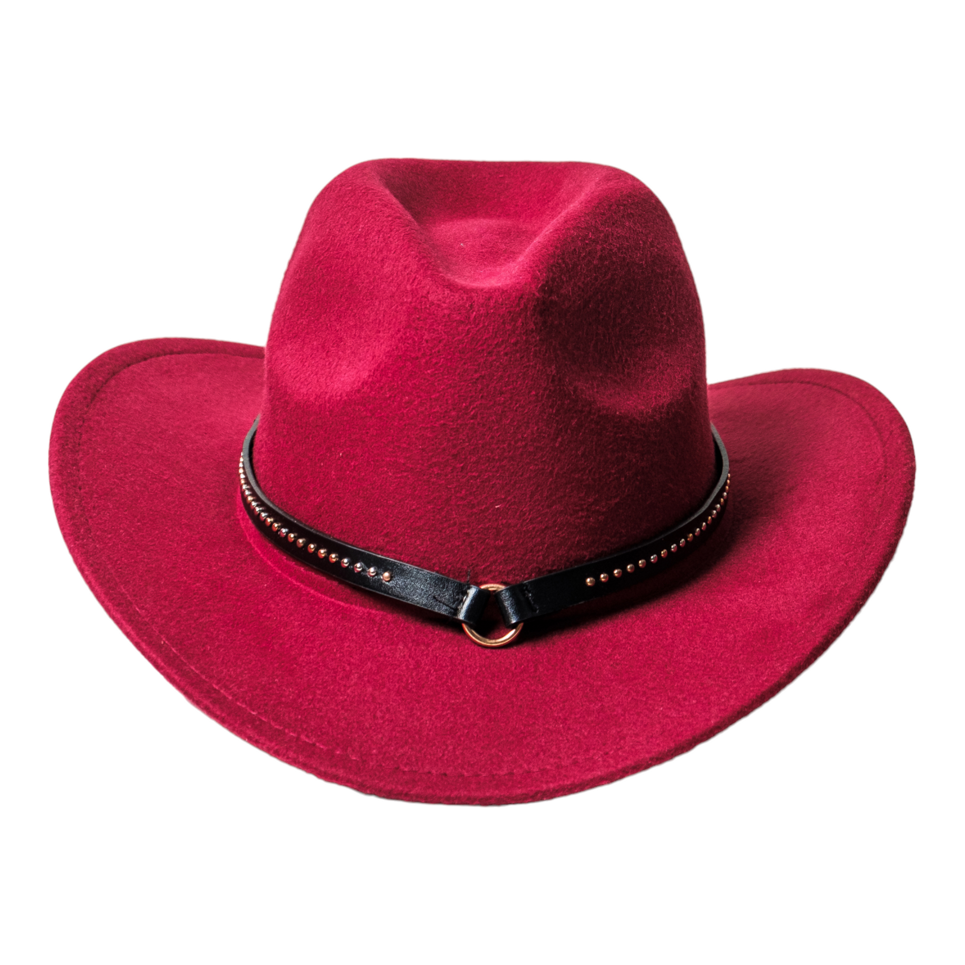 Chokore Chokore Cowboy Hat with Belt Band (Burgundy) Chokore Cowboy Hat with Belt Band (Burgundy) 