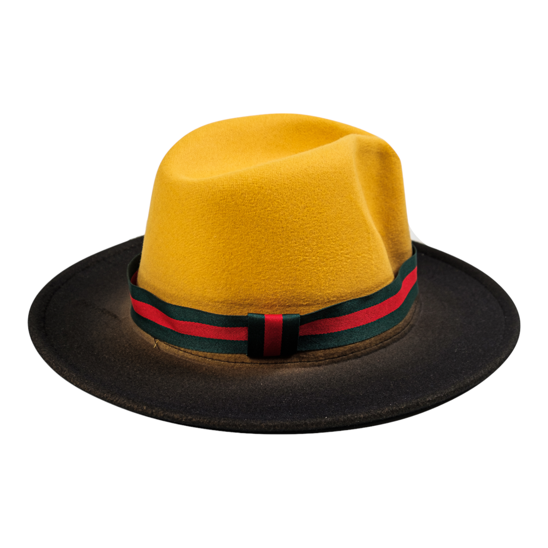 Chokore Chokore Double-tone Ombre Fedora Hat (Yellow & Black) Chokore Double-tone Ombre Fedora Hat (Yellow & Black) 