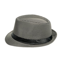 Chokore Chokore Fedora Hat in Houndstooth Pattern (Gray)