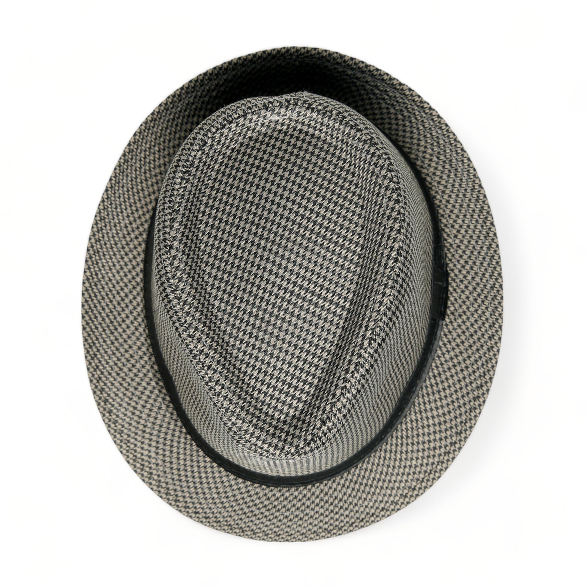 Chokore Chokore Fedora Hat in Houndstooth Pattern (Gray) Chokore Fedora Hat in Houndstooth Pattern (Gray) 