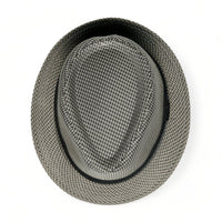 Chokore Chokore Fedora Hat in Houndstooth Pattern (Gray)