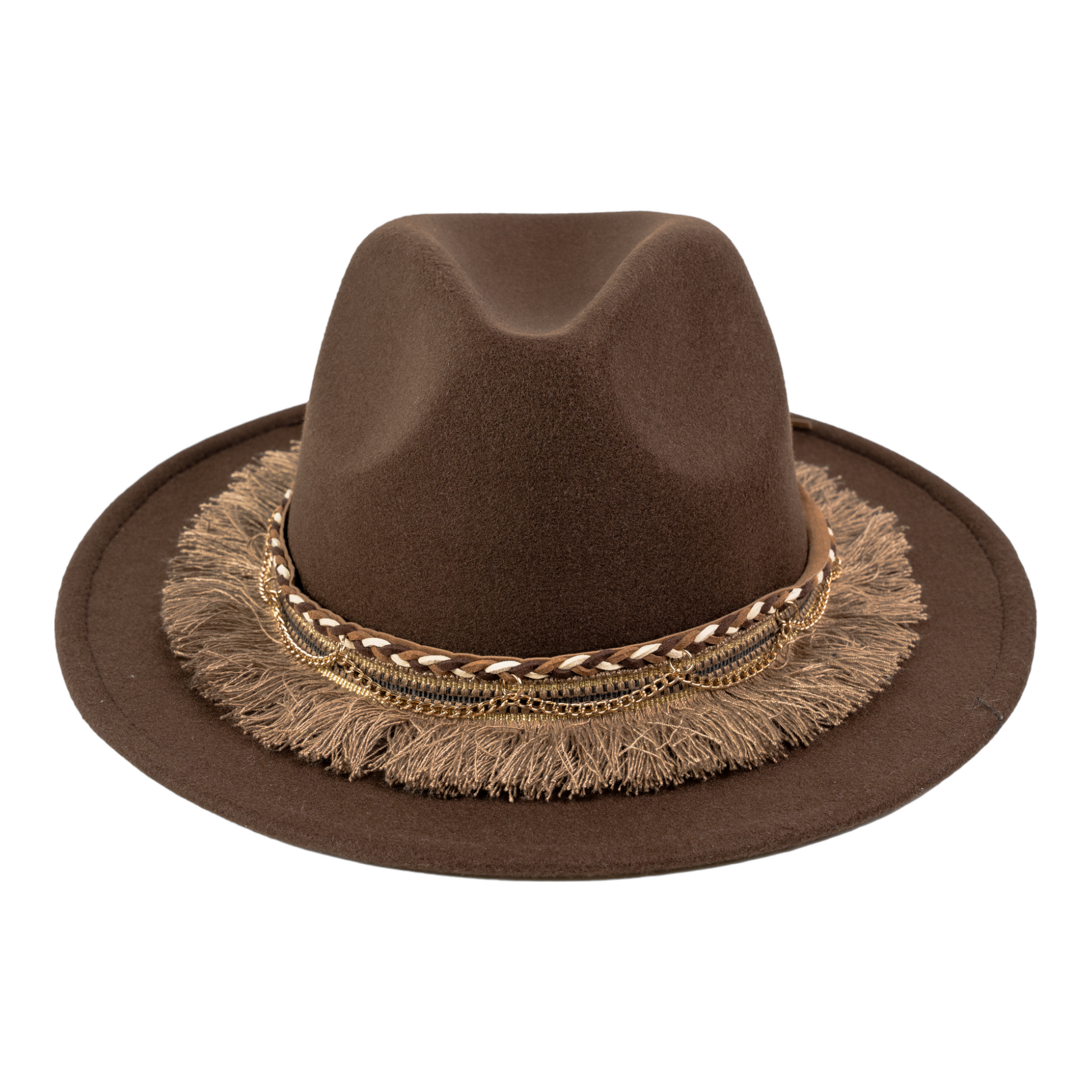 Chokore Chokore Boho Style Fedora Hat (Chocolate Brown) Chokore Boho Style Fedora Hat (Chocolate Brown) 