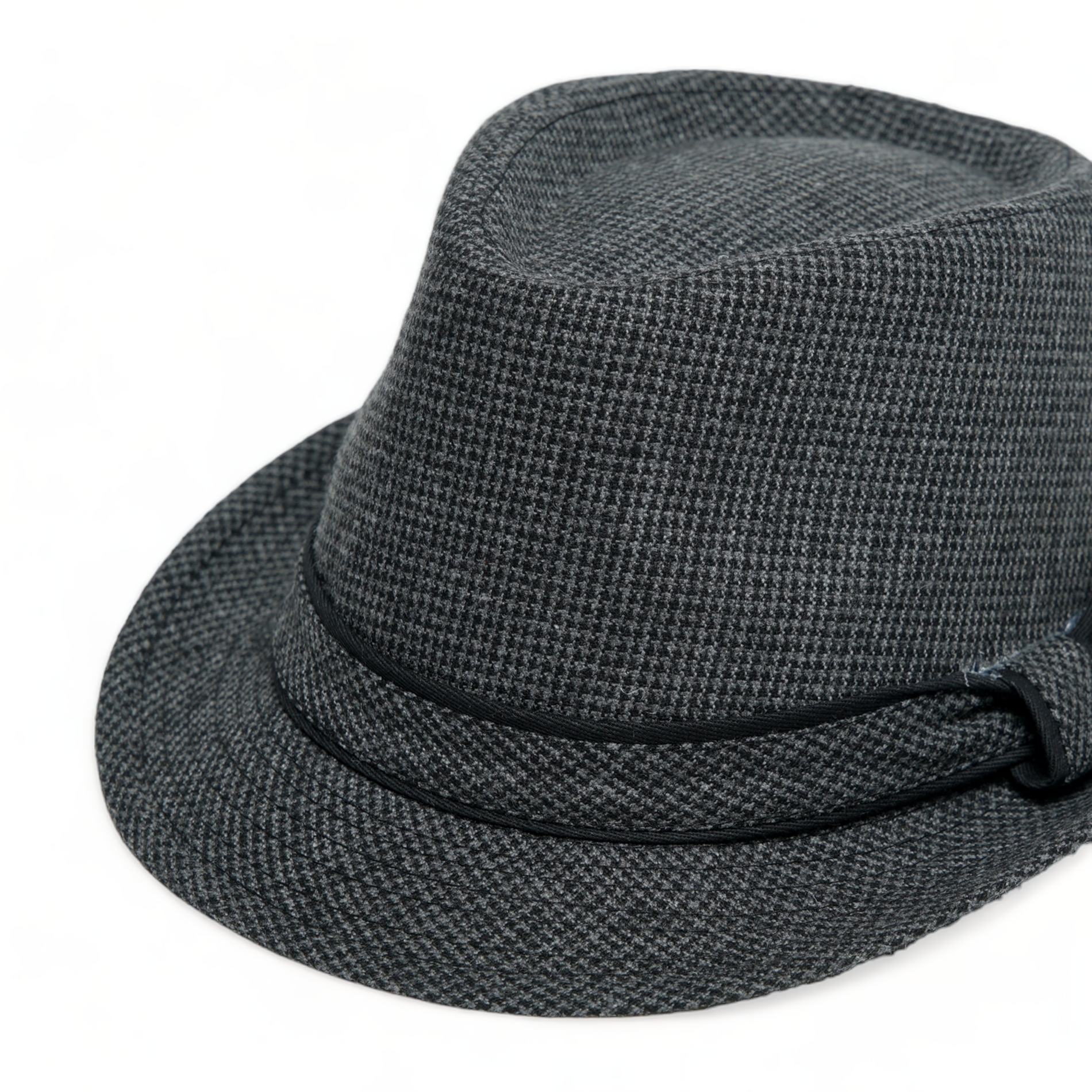 Chokore Chokore Classic Plaid Fedora Hat (Dark Gray) Chokore Classic Plaid Fedora Hat (Dark Gray) 