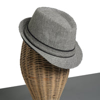 Chokore Chokore Classic Plaid Fedora Hat (Light Gray)