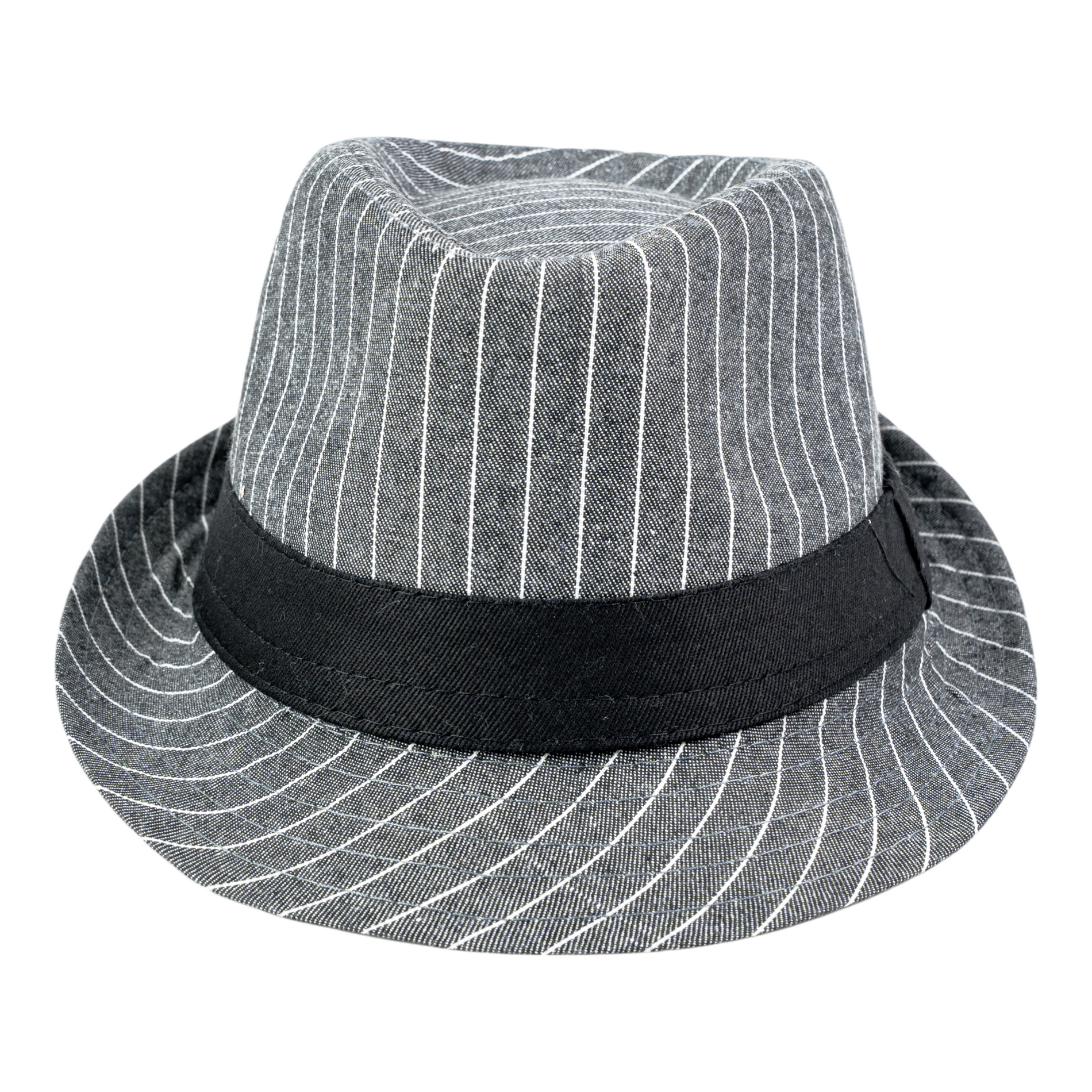 Chokore Chokore Classic Striped Fedora Hat (Dark Gray) Chokore Classic Striped Fedora Hat (Dark Gray) 