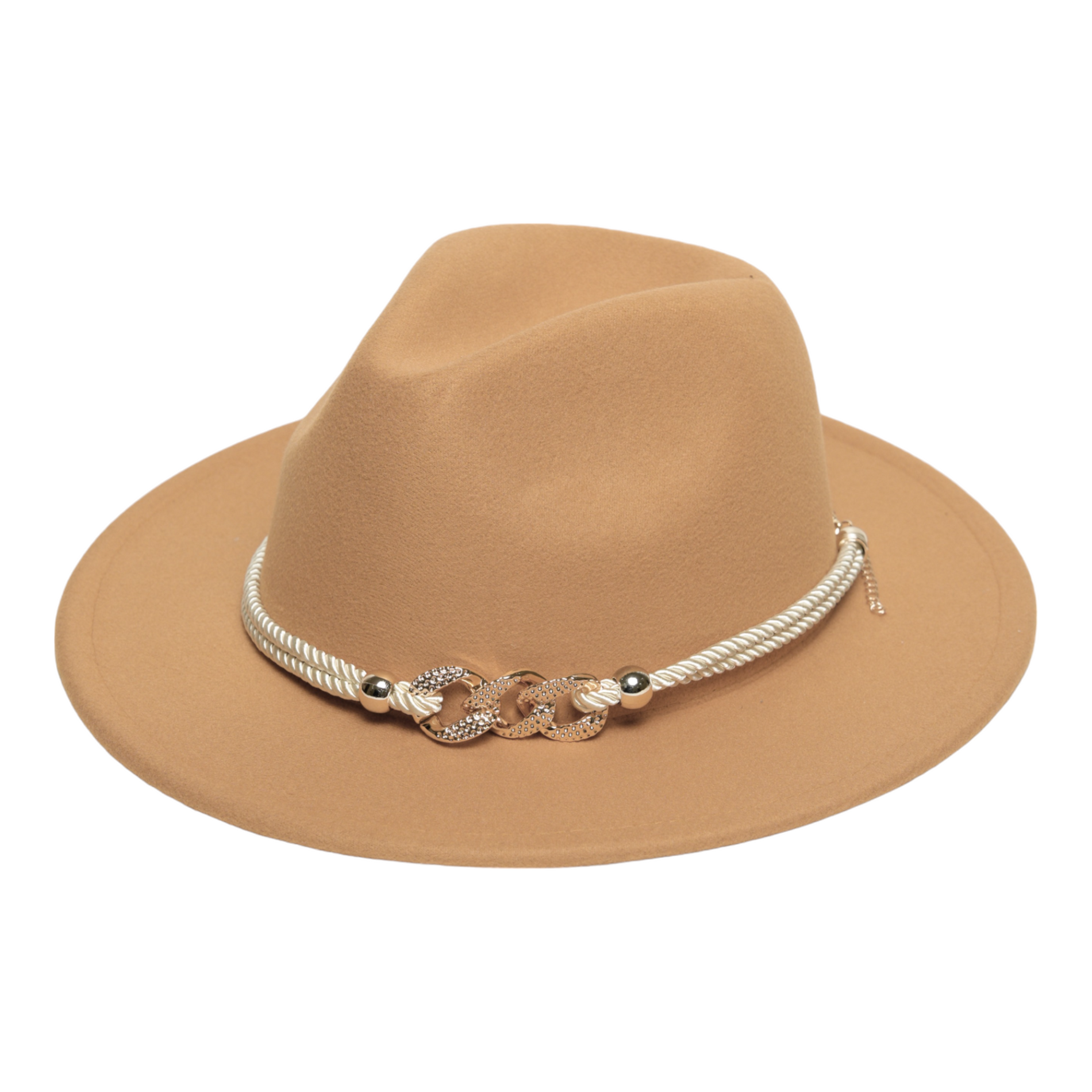 Chokore Chokore Fedora Hat with Belt Buckle (Tan Brown) Chokore Fedora Hat with Belt Buckle (Tan Brown) 