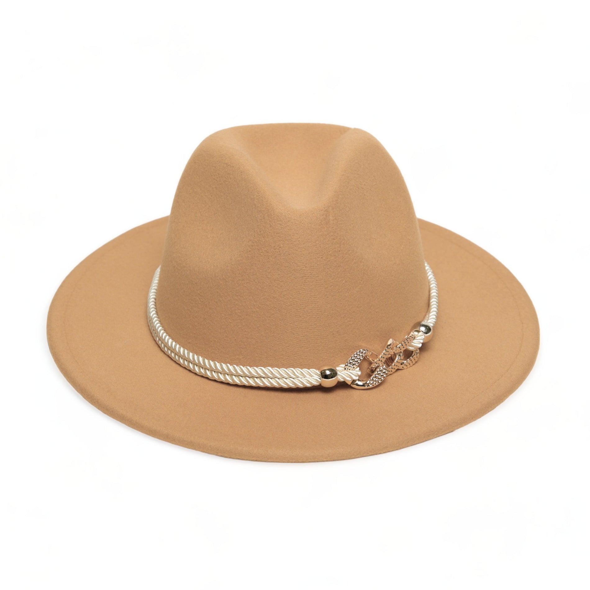 Chokore Chokore Fedora Hat with Belt Buckle (Tan Brown) Chokore Fedora Hat with Belt Buckle (Tan Brown) 