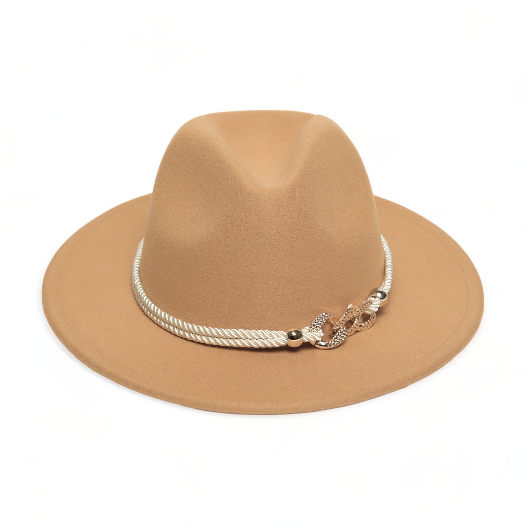 Chokore Fedora Hat with Belt Buckle (Tan Brown)