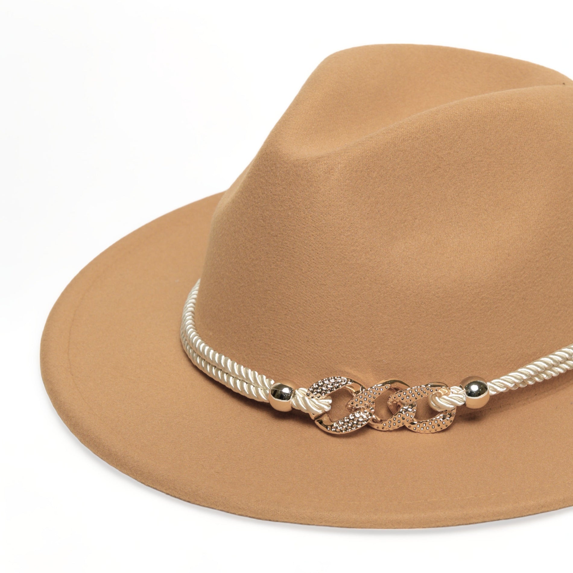 Chokore Chokore Fedora Hat with Belt Buckle (Tan Brown) Chokore Fedora Hat with Belt Buckle (Tan Brown) 