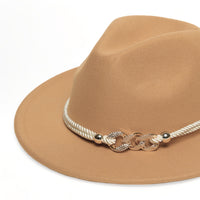 Chokore Chokore Fedora Hat with Belt Buckle (Tan Brown)