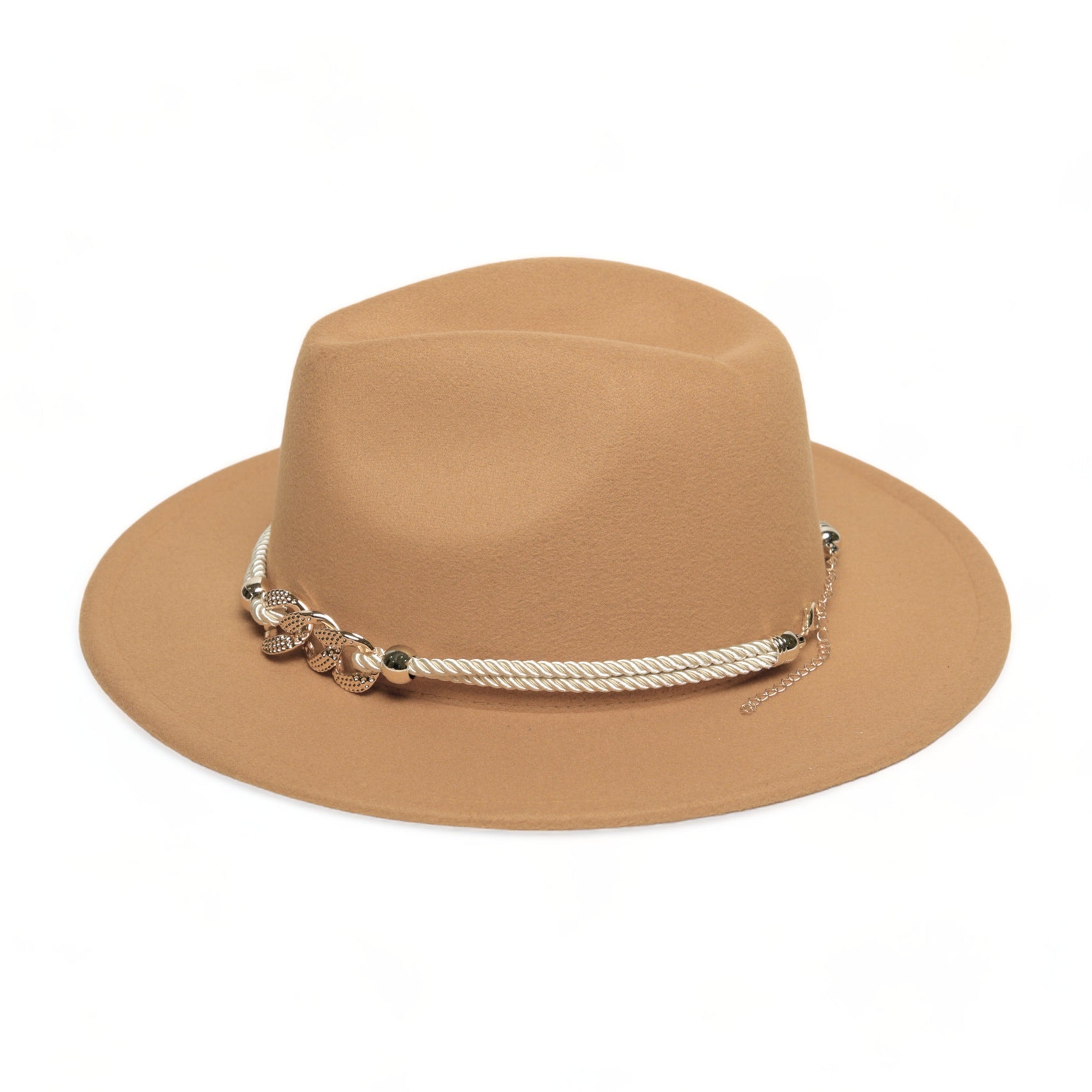 Chokore Chokore Fedora Hat with Belt Buckle (Tan Brown) Chokore Fedora Hat with Belt Buckle (Tan Brown) 