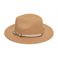 Chokore Chokore Fedora Hat with Belt Buckle (Tan Brown)