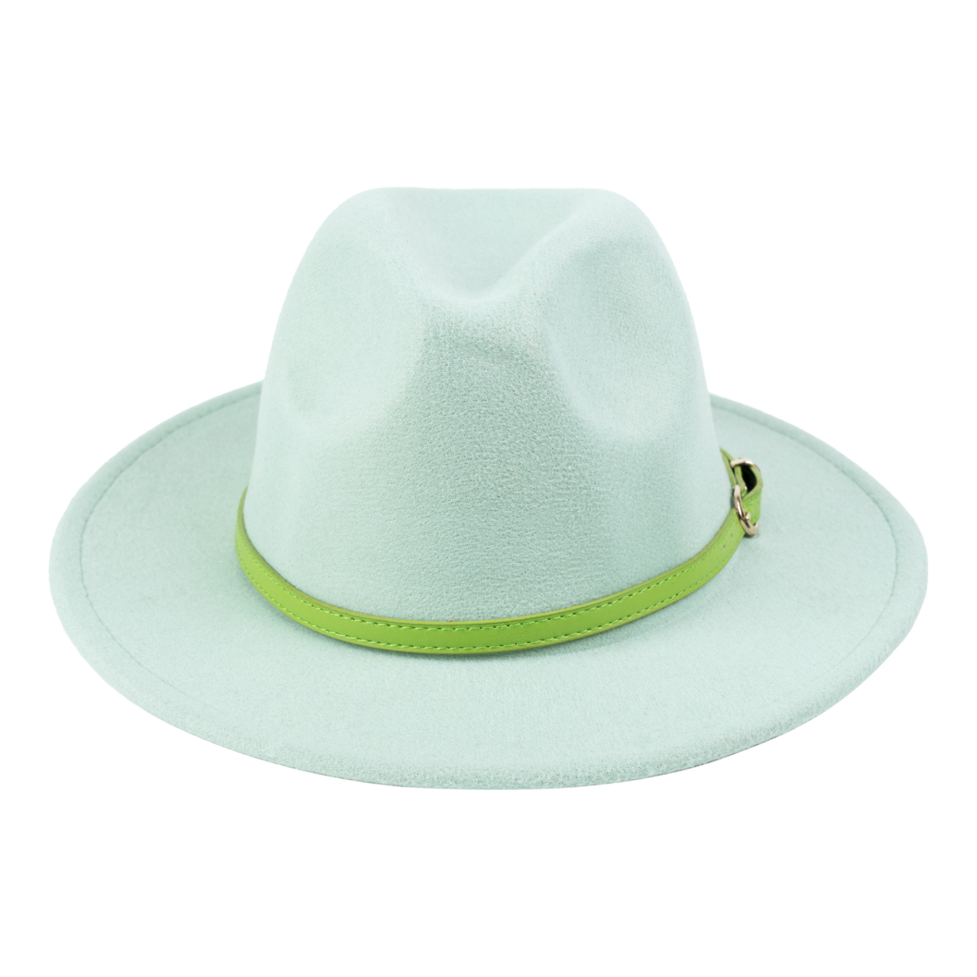 Chokore Chokore Fedora Hat with Green PU Leather Belt (Light Green) Chokore Fedora Hat with Green PU Leather Belt (Light Green) 