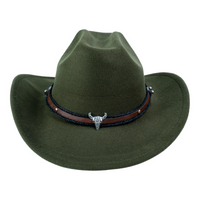 Chokore Chokore American Cowhead Cowboy Hat (Forest Green)