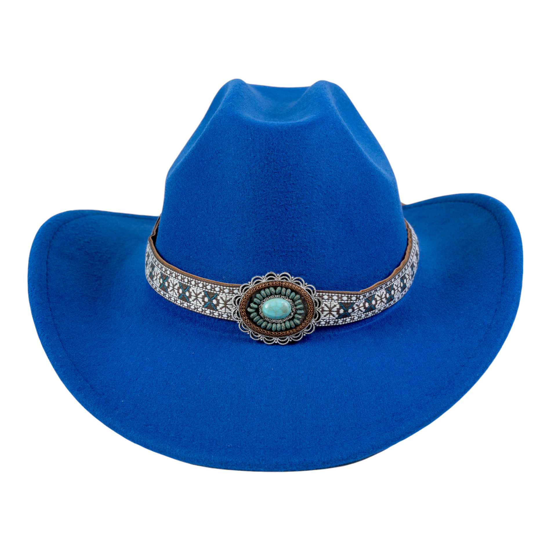 Chokore Chokore Ethnic Tibetan Cowboy Hat (Blue) Chokore Ethnic Tibetan Cowboy Hat (Blue) 