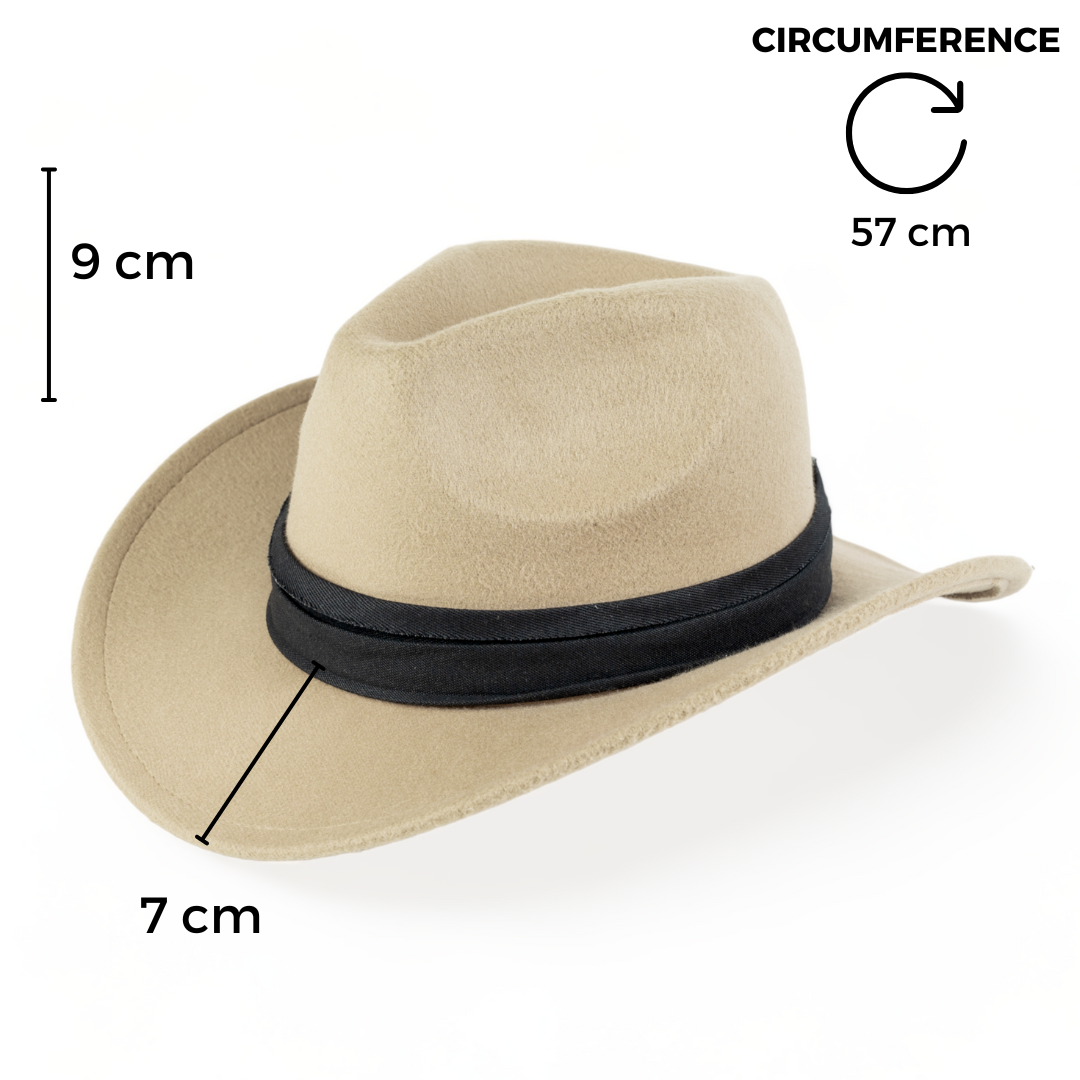 Chokore Chokore Cowboy Hat with Ribbon (Beige) Chokore Cowboy Hat with Ribbon (Beige) 