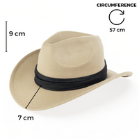 Chokore Chokore Cowboy Hat with Ribbon (Beige)