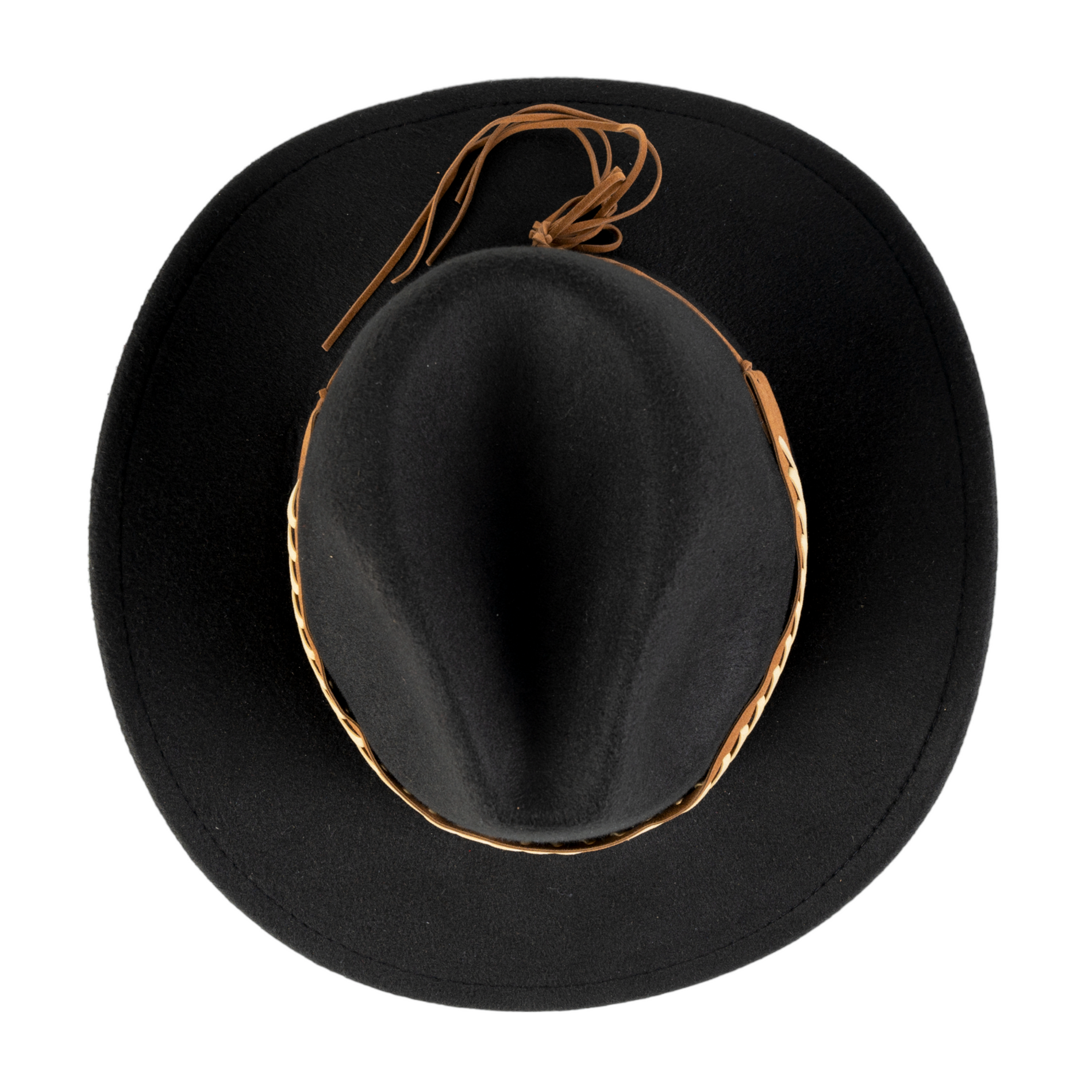 Chokore Chokore Cowboy Hat with Braided PU Belt (Black) Chokore Cowboy Hat with Braided PU Belt (Black) 