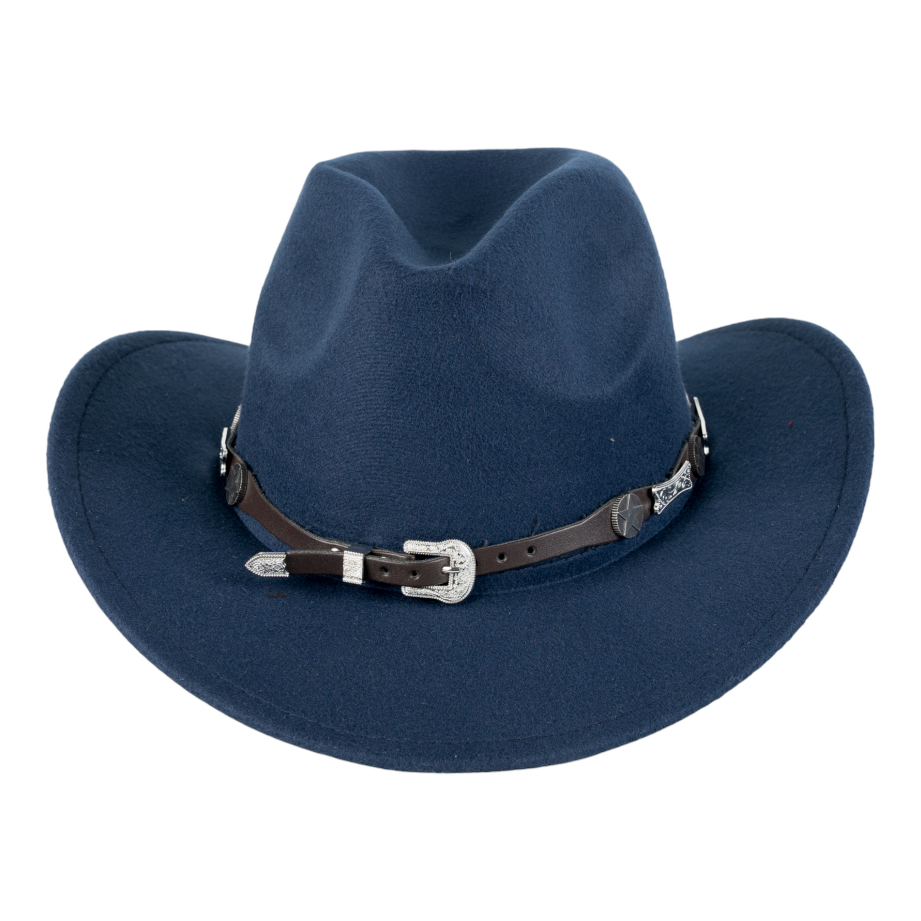 Chokore  Chokore Cowboy Hat with Buckle Belt (Navy Blue) 