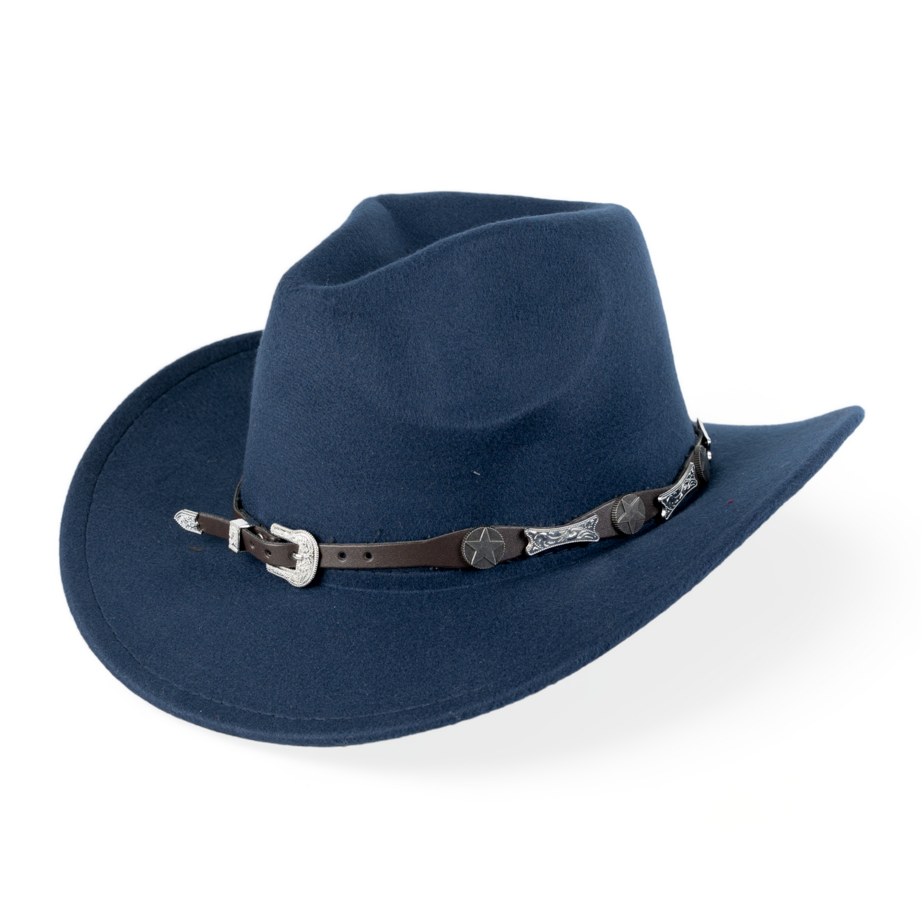 Chokore Chokore Cowboy Hat with Buckle Belt (Navy Blue) Chokore Cowboy Hat with Buckle Belt (Navy Blue) 