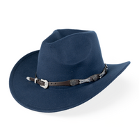 Chokore Chokore Cowboy Hat with Buckle Belt (Navy Blue)